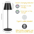 sunzone Cordless RGB Table Lamp 2 Pack Rechargeable Dimmable Black by Deal US