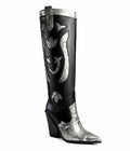 ANN CREEK Women’s Boma Western Knee-High Boots Black/White Snake 6.5 by Deal US