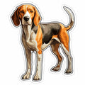 Foxhound Sticker 4 Inch Waterproof Vinyl Decal Durable Black by Deal US