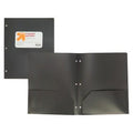 up&up 2 Pocket Plastic Folder Black Polypropylene Presentation Binder by Deal US