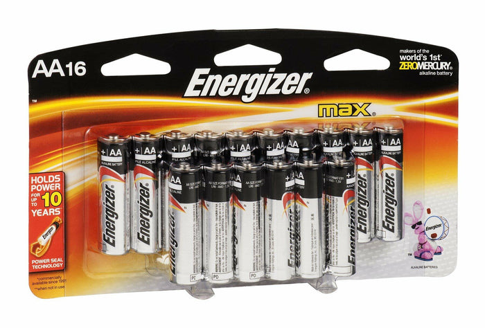 Energizer Max AA Battery 16 Pack Alkaline Long Lasting Power by Deal US