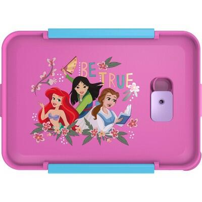 Zak Designs Disney Princess 3-Section Pink Plastic Bento Box 2-Pack by Deal US