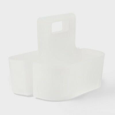 Brightroom Frosted Bath Caddy Plastic - Compact Bathroom Organizer by Deal US