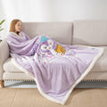 COSUSKET Kids Stella Lou 3D Embroidery Sherpa Rabbit Throw Blanket Beige 50x60in by Deal US