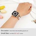 RDISOR Metal Beaded Bracelet for Apple Watch 42/44/45mm Steel Band by Deal US