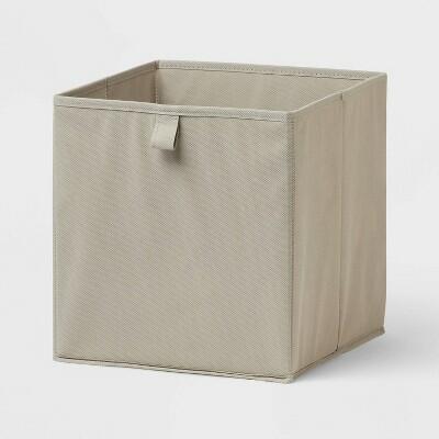 Brightroom Fabric Bin Basket Set 11" Griege Open-Top 10.5x11x10 by Deal US