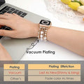 RDISOR Metal Beaded Bracelet for Apple Watch 42/44/45mm Steel Band by Deal US