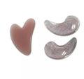 Tiger Eye gua sha + floral cooling eye patches, Pink 3-piece set by Deal US