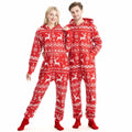 Giggling Getup Women Christmas Pajamas Hooded Nordic Print Red Size L by Deal US