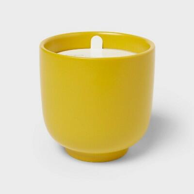 Room Essentials 2-Wick Ceramic Jar Candle Yuzu Tonic 13.5oz Yellow by Deal US