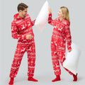 Giggling Getup Women Christmas Pajamas Hooded Nordic Print Red Size L by Deal US
