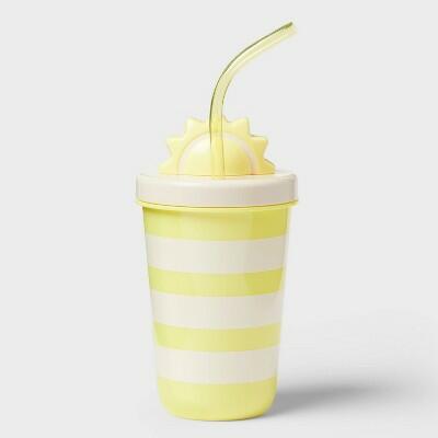 Sun Squad 17 fl oz Tumbler with Figural Sun Lid Yellow by Deal US