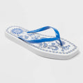 Shade & Shore Palmer Gingham Square Toe Flip Flops Cherry Red Size 11 by Deal US