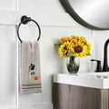 [Like New] SKL Home Halloween Graveyard Cat Hand Towel Set 2pc Gray Small by Deal US