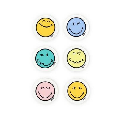 Yoobi SmileyWorld Erasers 6pk School Supplies by Deal US
