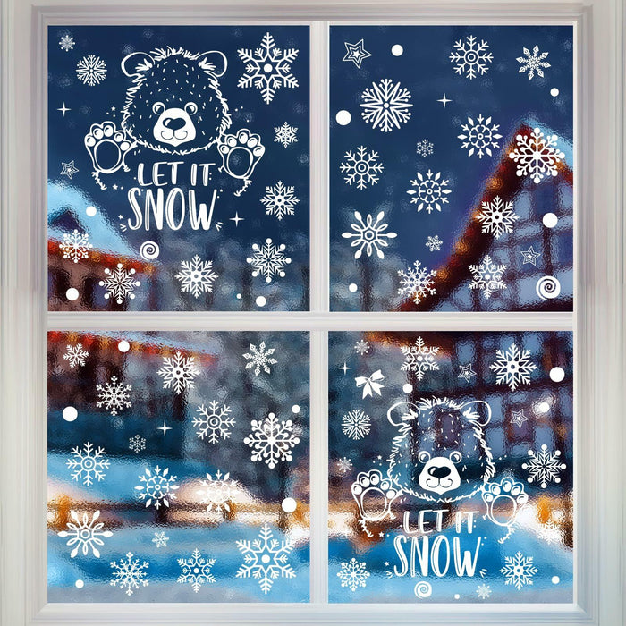 AivaToba 203 Pcs Christmas Window Clings, Double Side Window Clings by Deal US