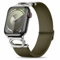 Double-C Nylon Band for Apple Watch 41/45mm Adjustable Strap Sage Green by Deal US