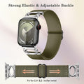 Double-C Nylon Band for Apple Watch 41/45mm Adjustable Strap Sage Green by Deal US