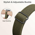 Double-C Nylon Band for Apple Watch 41/45mm Adjustable Strap Sage Green by Deal US