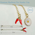 Stanley 4PCS Straw Cover Caps & 2PCS Charm Chains for 30oz/40oz Tumblers by Deal US