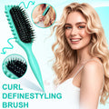 [Like New] Candy Brush Curly Hair Defining Boar Bristle Brush Green by Deal US