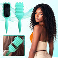 [Like New] Candy Brush Curly Hair Defining Boar Bristle Brush Green by Deal US