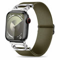 Double-C Nylon Band for Apple Watch 41/45mm Adjustable Strap Sage Green by Deal US
