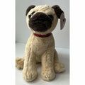 FAO Schwarz 12" Sparklers Plush Pug Toy with Removable Red Heart Boppers by Deal US