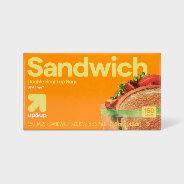 [Like New] Up & Up Sandwich Bags Clear Plastic Small 150ct by Deal US