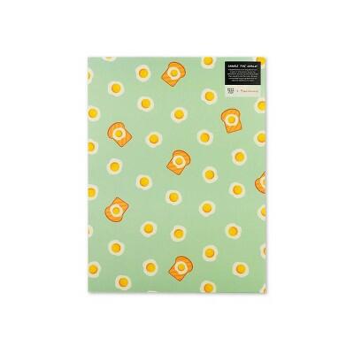 Best Year Ever 2 Pocket Paper Folder Egg and Toast Design School Supplies by Deal US