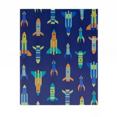 Continental Space Bright Blue 2 Pocket Paper Folder School Supplies by Deal US