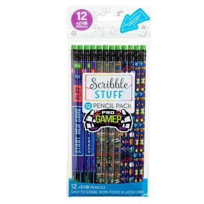 Scribble Stuff 12ct Poly Bag Pencils Gaming by Deal US