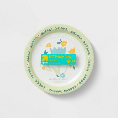 up&up Disposable Plates Spring Floral 8.5 Inch 44ct by Deal US