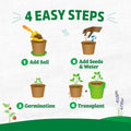 [Like New] Back to the Roots Organic Plantable Seed Starting Pots 4.25" Wide Brown 8 Ct by Deal US