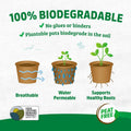 [Like New] Back to the Roots Organic Plantable Seed Starting Pots 4.25" Wide Brown 8 Ct by Deal US