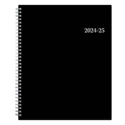 Blue Sky 2024-25 Weekly Monthly Planner 11x8.5 Black Wirebound by Deal US