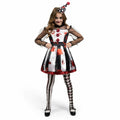 [Like New] Girls Scary Clown Costume Spooktacular Bloody Jester Dress Black White S by Deal US