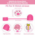 Ibuclein 30PCS Pink Girl Cover Cap for Stanley 40oz Cup Straw Toppers PVC by Deal US