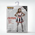 [Like New] Girls Scary Clown Costume Spooktacular Bloody Jester Dress Black White S by Deal US