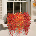 Hrobek Artificial Fall Hanging Flowers 2pcs Orange Sunset Silk Vine Decor by Deal US