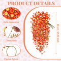 Hrobek Artificial Fall Hanging Flowers 2pcs Orange Sunset Silk Vine Decor by Deal US