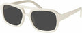 Mosanana Aviator Sunglasses Women Narrow White Frame Black Lens MS52362 by Deal US