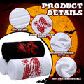 Fanfanwin Halloween Embroidered Cotton Hand Towels 13.7x29.5 3pc White Black by Deal US