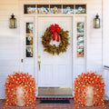 Hrobek Artificial Fall Hanging Flowers 2pcs Orange Sunset Silk Vine Decor by Deal US