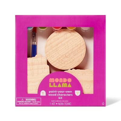 Mondo Llama 3ct Wood Food Characters Painting Craft Kit by Deal US