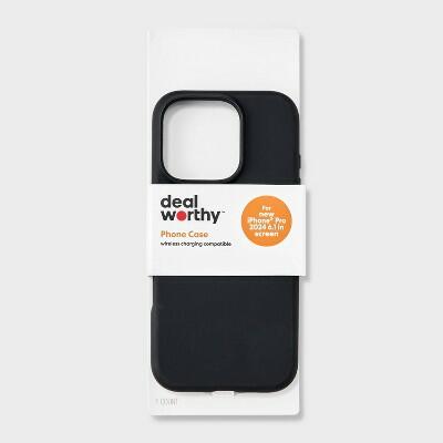 dealworthy iPhone 16 Pro Case Black Wireless Charging Compatible by Deal US