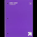 up&up Spiral Notebook 1Subject Wide Ruled Purple Flexible Plastic Cover 70 Pages by Deal US