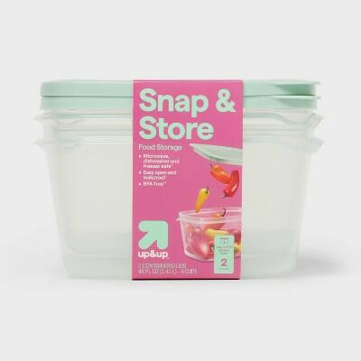 up&up Snap & Store Rectangle Food Storage Containers 48 fl oz 2ct by Deal US