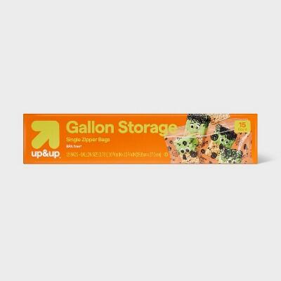 up&up Halloween Gallon Storage Bags Multi-Print 15ct BPA-Free Polyethylene by Deal US