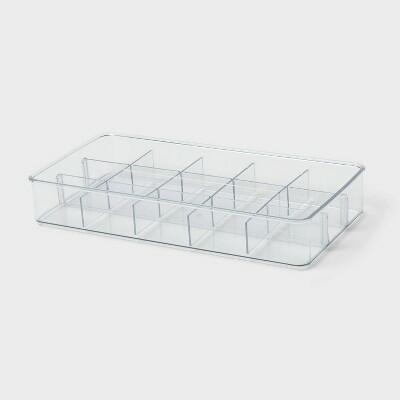 Brightroom Tray Organizer 12x6x2 Clear Plastic by Deal US